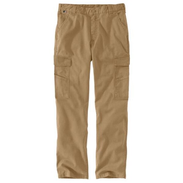 Carhartt FR Rugged Flex Relaxed Fit Canvas Cargo Pants in Dark Khaki